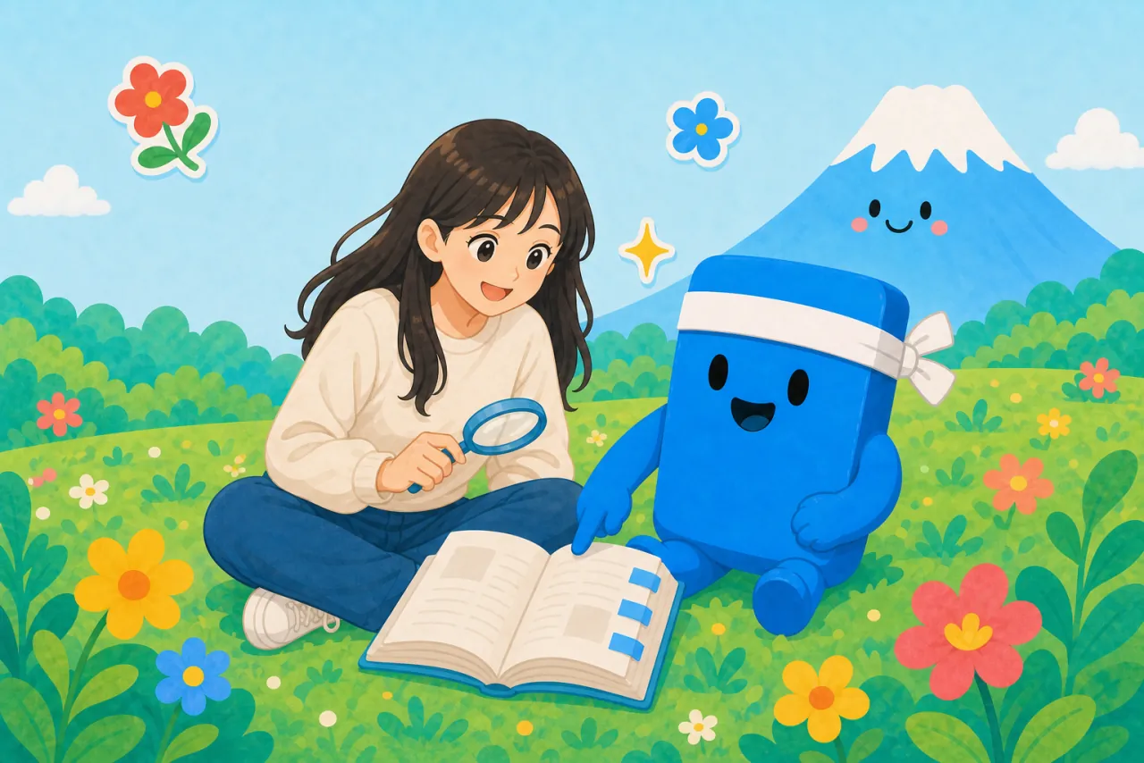 大学生与一番书本伙伴在校园里查日语